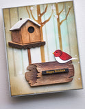 94821 Snowy Log craft die