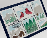 Snowy Postage Collage Card Kit