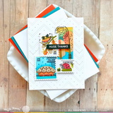 Postage Collage Fall Stencil