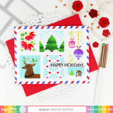 Postage Collage Christmas Stencil