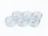 Pack of 6 Round Clear Jars with Screw Cap Lid