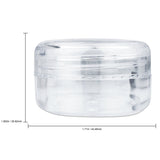 Pack of 6 Round Clear Jars with Screw Cap Lid