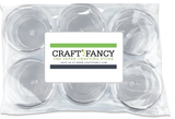 Pack of 12 Round Clear Jars with Screw Cap Lid