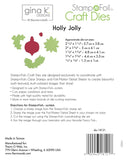 18121 StampnFoil Die Set, Holly Jolly