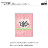 LF2739 Quilted Heart Backdrop: Portrait Dies