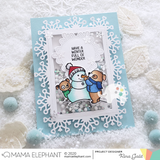 Mama Elephant Snow Much Fun