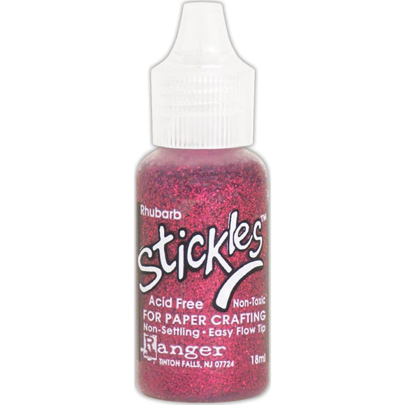 Rhubarb Glitter Glue Stickles