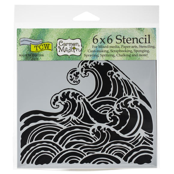 TCW847s Wave 6 x 6 Stencil