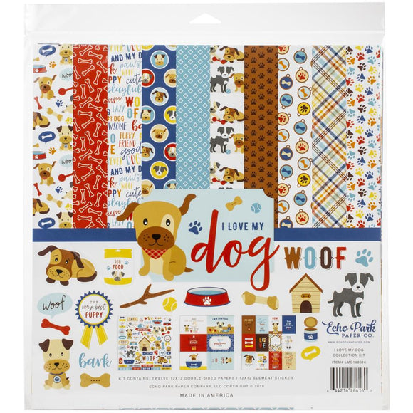 LMD198016 I Love my Dog 12x12 Collection