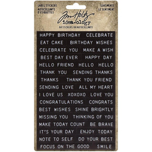 THS94121 Sentiments Label Stickers