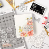 Pinkfresh Studio Camellias Press Plate