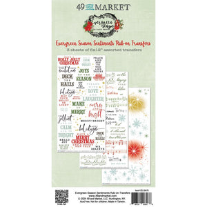 ES-28478 Evergreen Season Sentiments Rub-on Transfers