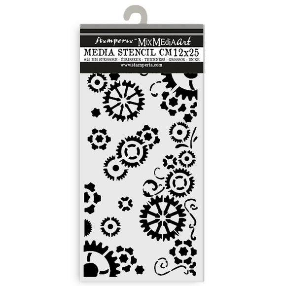 Gear Up for Christmas Gears Stencil
