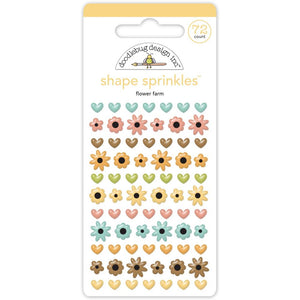 Farmhouse Flower Farm Sprinkles Adhesive Enamel Shapes