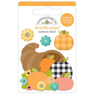 Farmhouse Horn Of Plenty Doodle-Pops 3D Sticker