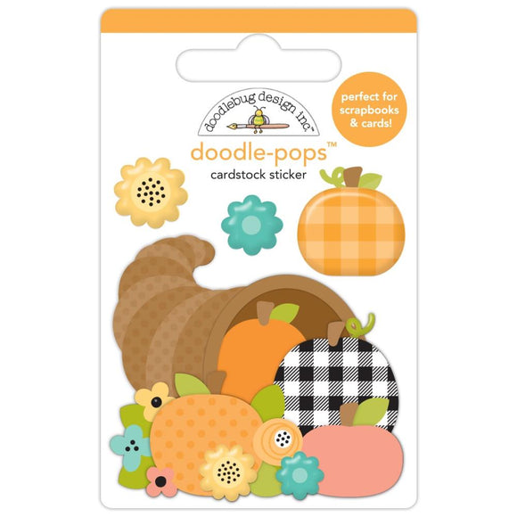 Farmhouse Horn Of Plenty Doodle-Pops 3D Sticker
