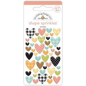 Farmhouse Love This Sprinkles Adhesive Enamel Shapes