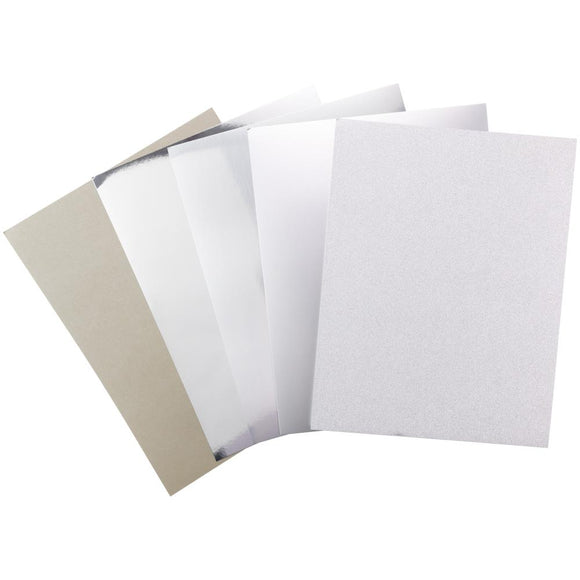 Silver Metals 8.5x11 Cardstock