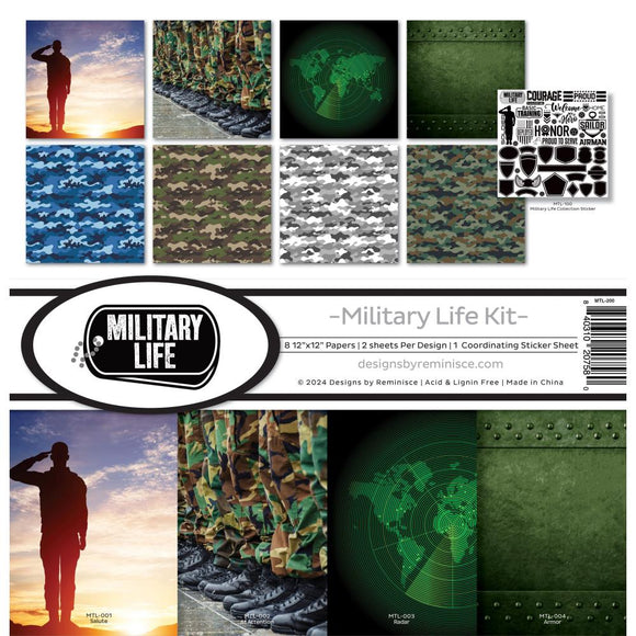 Military Life 12x12 Paper Pack