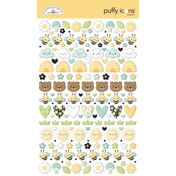 8834 Bee Happy Puffy Icons