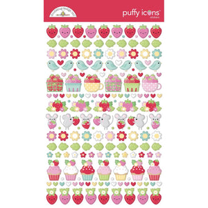8866 Berry Sweet Puffy Icon Stickers
