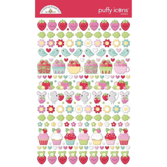 8866 Berry Sweet Puffy Icon Stickers