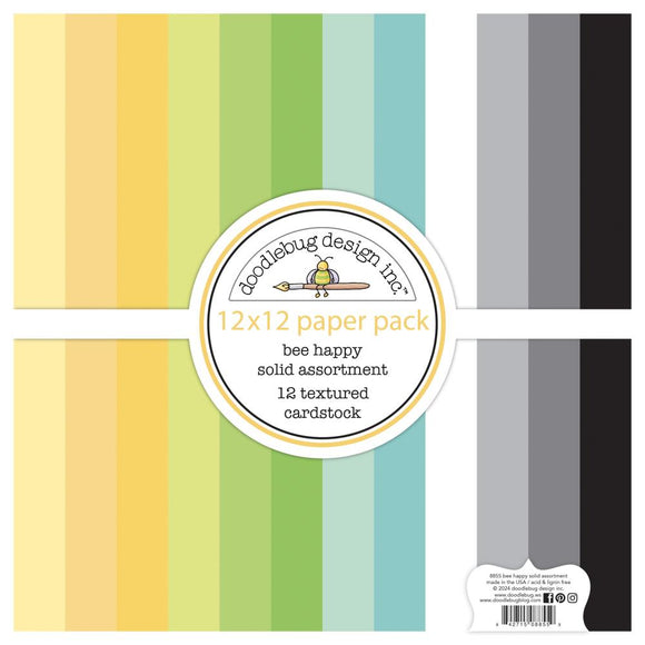 8855 Bee Happy Solid 12x12 Assortment