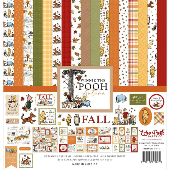 Winnie the Pooh Autumn 12x12 Paper Pack