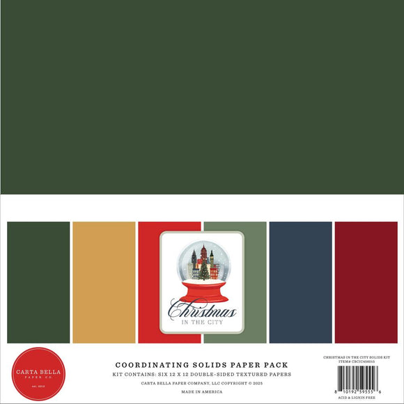 Christmas in the City Solid 12x12 Paper Pack