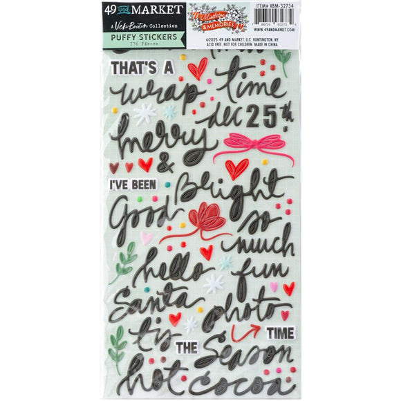 Mistletoe and Memories Puffy Stickers