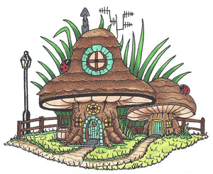 ML-2401 House with Shed Stamp