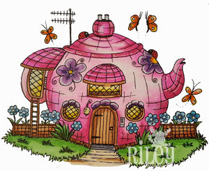 ML2424 Teapot House 1 Stamp