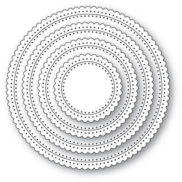 2609 Scallop Pinpoint Rings craft die