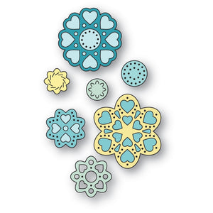 2704 Heart Flowers craft die