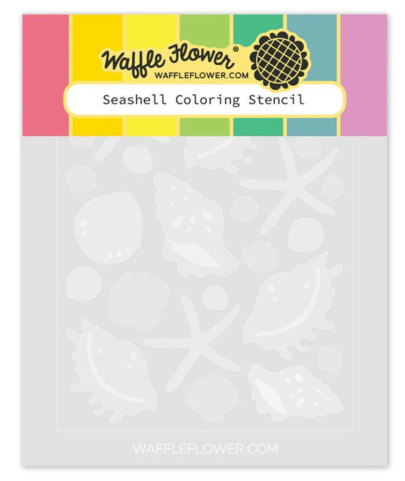 422079 Seashell Coloring Stencil
