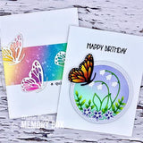 94232 Side Butterfly Circle craft die