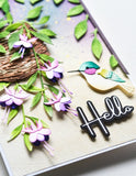94755 Layered Hummingbird craft die
