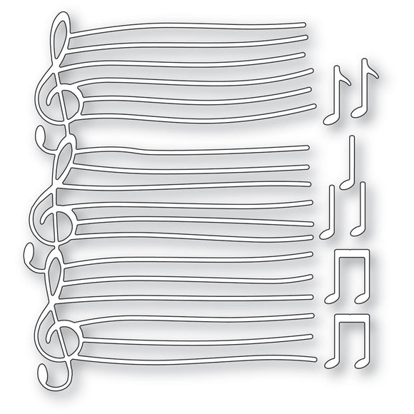 94809 Wavy Sheet Music craft die