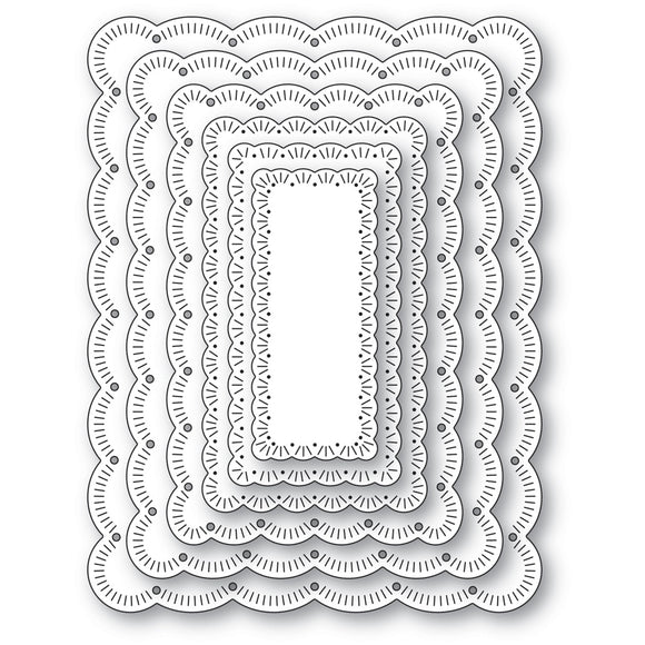 94842 Fringed Scalloped Frame Set craft die