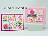 Postage Collage Wild Flower Stencil