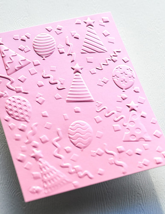 EF1048 Party Time 3D Embossing Folder and Cutting Dies