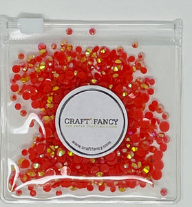 A43 Jelly Siam AB Resin Jewels