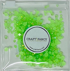 A45 Jelly Lt. Emerald AB Resin Jewels