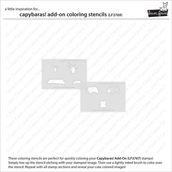 LF3769 Capybaras! Add-On Coloring Stencil