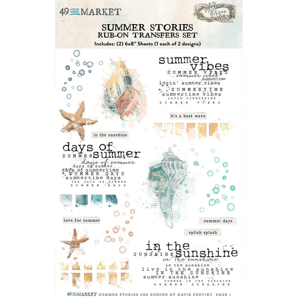 SS-29925 Summer Stories Rub-On Transfers