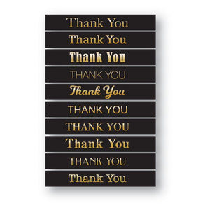 ST005 Thank You Foil Greetings Black Tabs