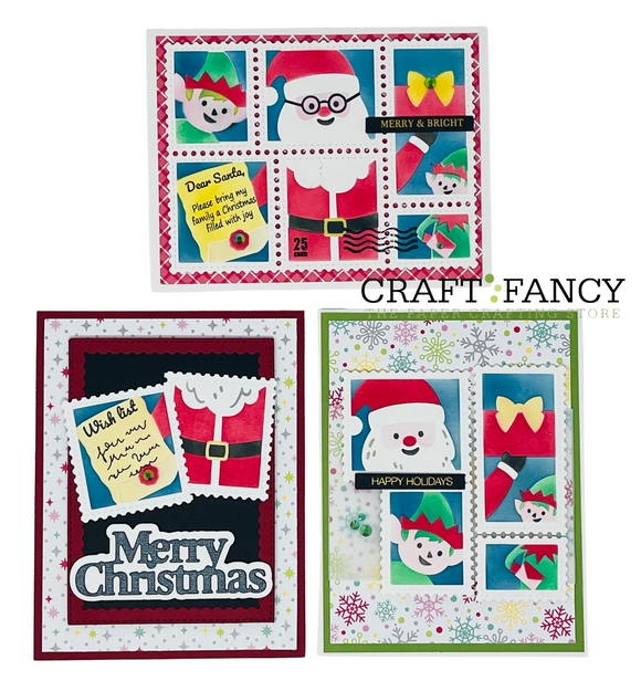 Postage Collage Dear Santa Card Kit