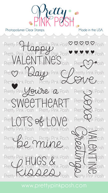 Valentine Greeting Clear Stamp Set