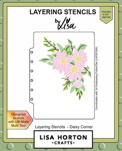 Lisa Horton 5x7 Layering Stencils - Daisy Corner