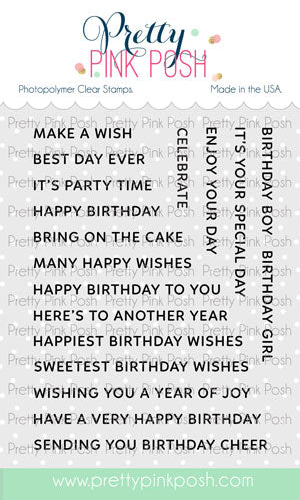 Sentiment Strips - Birthday Stamp Set